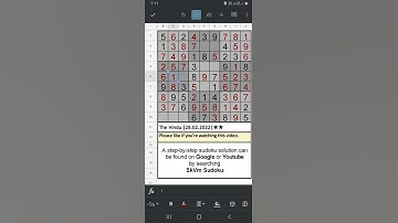 #Shorts The Hindu Sudoku 2 Star Solution | 28.02.2022 | Difficulty Level ★★