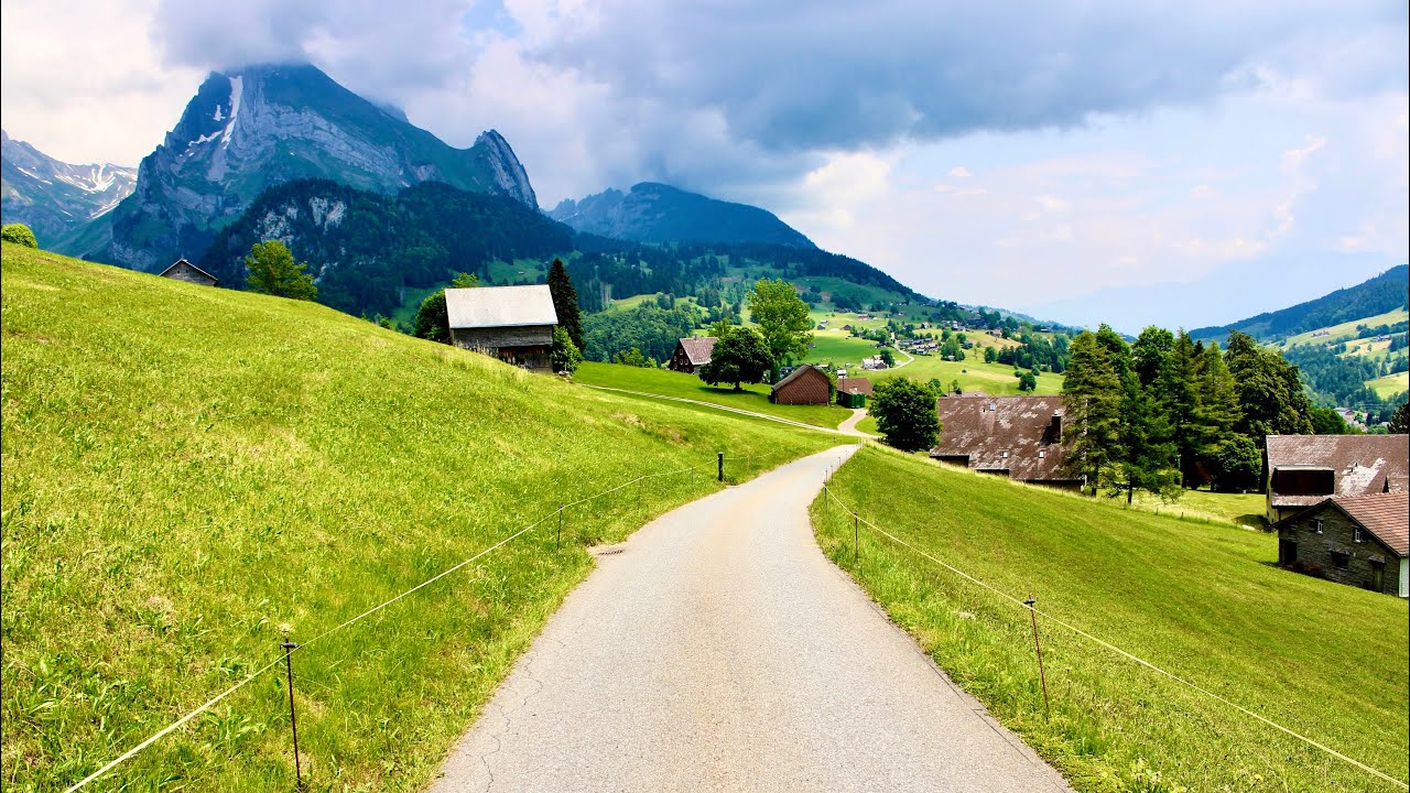 Driving in Swiss -(EMBRACH ,WARPEL) One of the most beautiful Village in Switzerland 4K