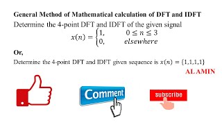 02 DFT Calculation using general method | DFT & IDFT calculation of the sequence x(n)={1,1,1,1}