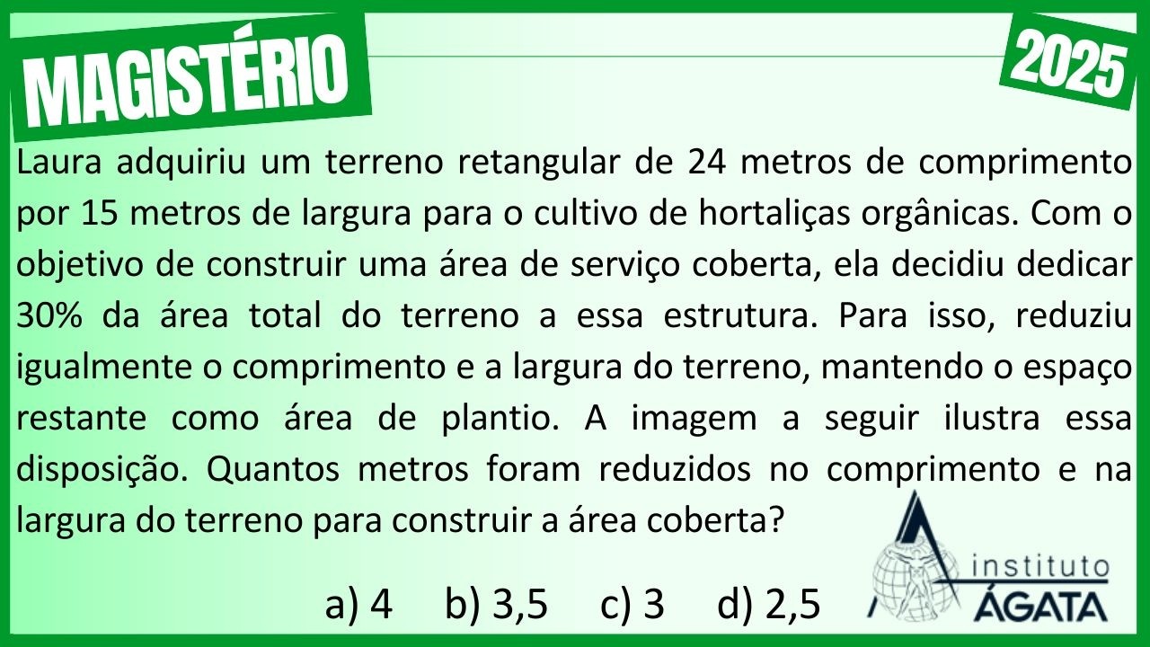 Questão DIfícil de GEOMETRIA na Prova da Banca Instituto ÁGATA