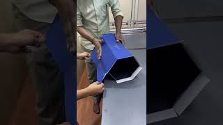 Making of hexagonal cylinder boxes #engineering #packaging #craft #art #box #design