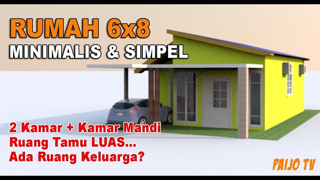 Denah Rumah Minimalis Ukuran 6x8 2 Kamar Download Wallpaper