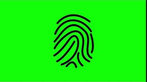 Animated Finger Print Icon on Green Screen With Pop-up Sound