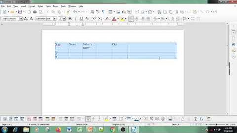 Session 7 How to create  Table in libre office writer in Hindi