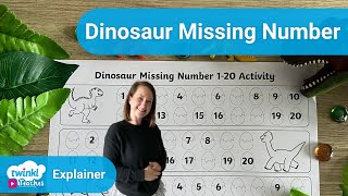 Dinosaur Missing Number 1-20 Activity