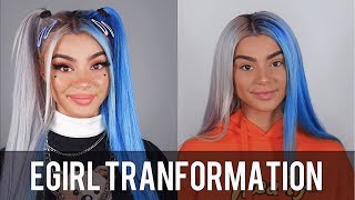 Transforming myself into an EGirl (Tik Tok E Girl makeup tutorial) Kristen Hancher