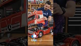 "Mini oil change on my RC Mercedes truck engine bay!#RCEngine Detail"