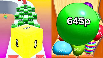 Jelly Run 2048 🍬 vs Jelly Tube Run 2048 🧊 vs Blob Merge 3D 💥| High Score [64Sp vs 2B or # vs 128M]