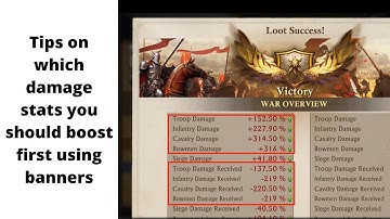 Tips on which damage stats you should boost first using banners | King of Avalon