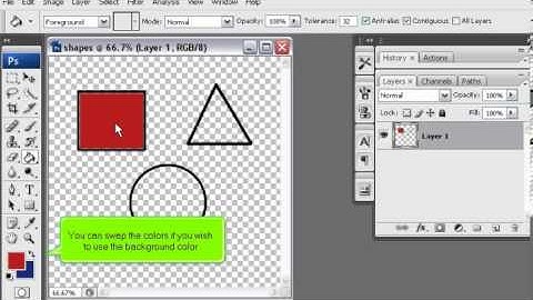 How to use the Paint Bucket tool in PhotoShop