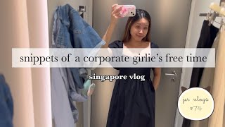 snippets of corporate girlie’s week | window shopping, gym, eating comfort food [singapore vlog]