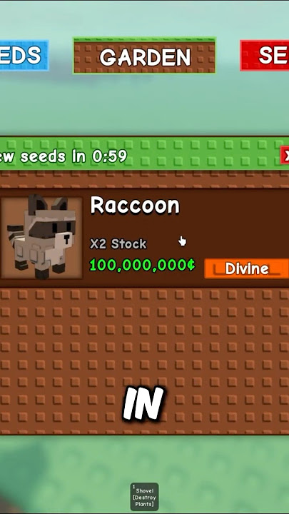 SECRET Raccoon Shop from Owner Of Grow a Garden!