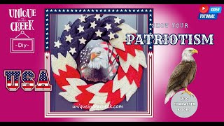 Patriotic Eagle Wreath Made Easy! UITC Character Board and a Vinyl | DIY Tutorial