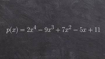 Using the remainder theorem and checking your answer with synthetic division
