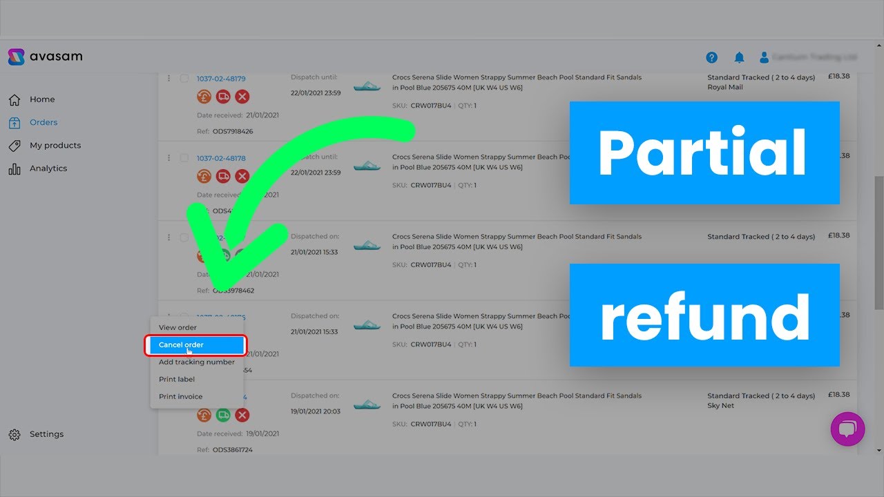 Supplier Insights: How to Process a Partial Refund - YouTube