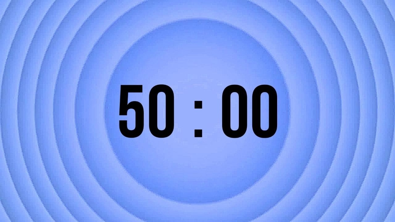 50 Minutes Countdown Timer⏳ | 🌟Alpha Waves Meditation🌌 | Blue ...