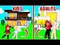 Build Challenge KIDS vs ADULTS Who Can Make The Better Home In Adopt Me! (Roblox)