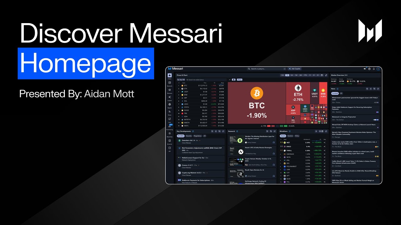 Introducing the New Messari Homepage | Your One-Screen Crypto Command Center