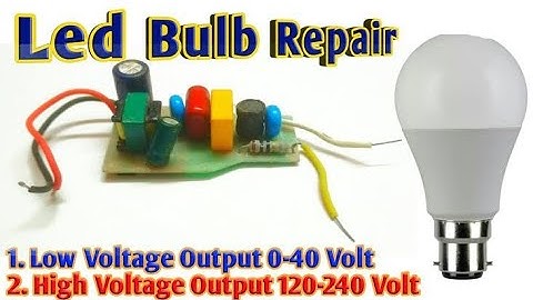 Led Bulb Low Voltage Output Problem ..