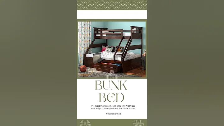Bunk Bed #BunkBed #SpaceSavingBed #BedroomUpgrade #KidsBedroom #BedroomDesign #SturdyBed  #lebony