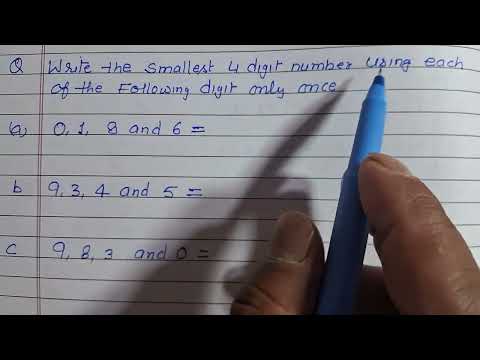 Write the smallest 3-digit number using each of the following digits only once