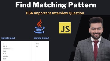 String Matching Pattern Algorithm Java Explained DSA || Find Matching Pattern Java - Hoshiyar Jyani