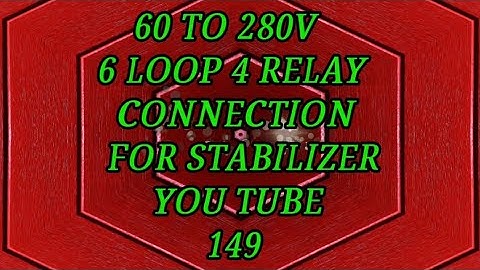 60 To 280V 6 Loop 4 Relay Connection For Stabilizer. YT-149