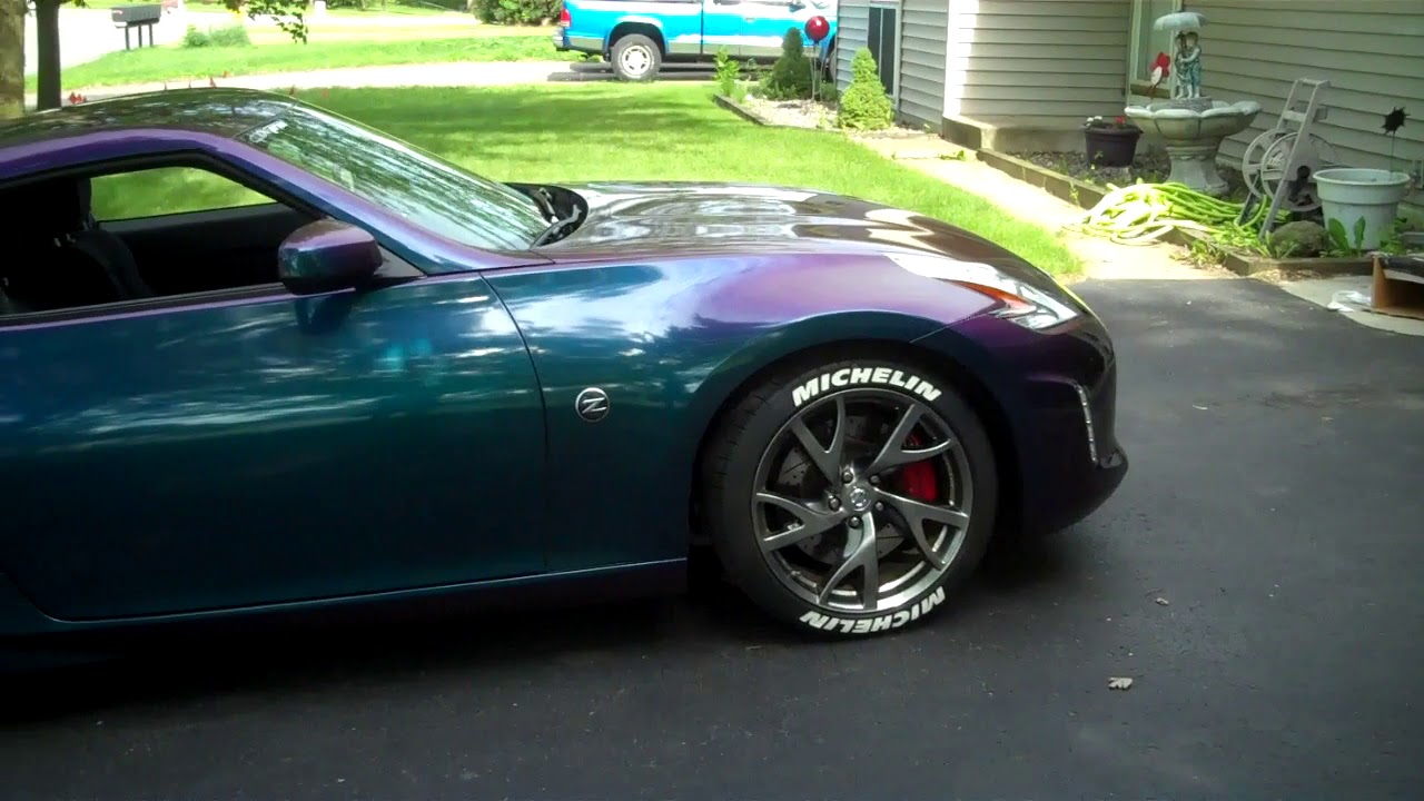 Tire lettering on 370Z - YouTube