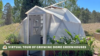 Virtual Tour of 6 Sizes of Growing Dome Greenhouse Kits