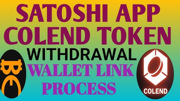 Satoshi Colend Withdrawal Update| Colend  Airdrop Withdrawal Wallet Link Process| Satoshi App Update