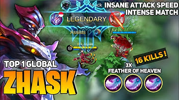 Zhask Attack Speed Build [Top 1 Global Zhask] by Jayvee - Mobile legend