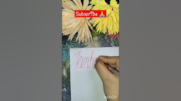 Janhavi name write in English cursive writing😍✍️#cursive #calligraphy #youtubeshorts #writing