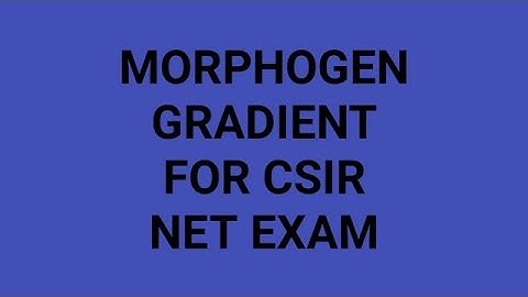 MORPHOGEN  GRADIENT  FOR CSIR NET LIFESCIENCES/MORPHOGEN/ MORPHOGEN DVELOPMENTAL BIOLOGY -UNIT-V