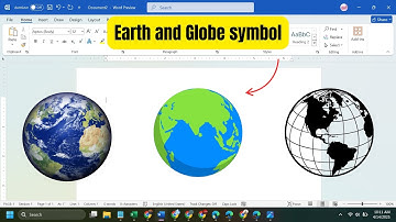 How to insert Earth and Globe symbol in Word Hindi