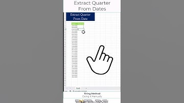 Excel Time Saver : Get Quarter From Date #excel #exceltips #mexcel