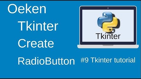 Creating Radio Button with Tkinter and Python  || part-9