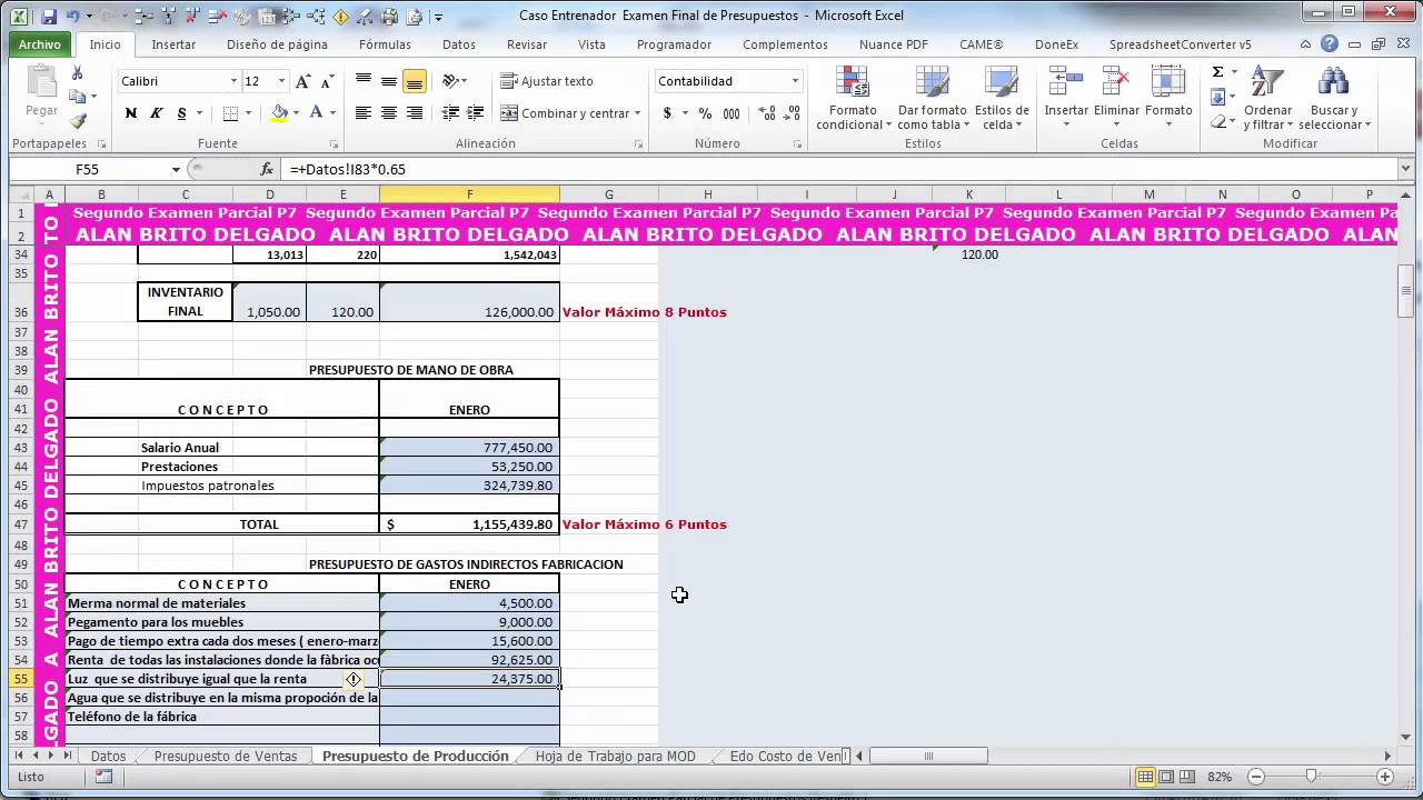 Bases De Aplicación De Gastos De Fabricación www.youtube.com