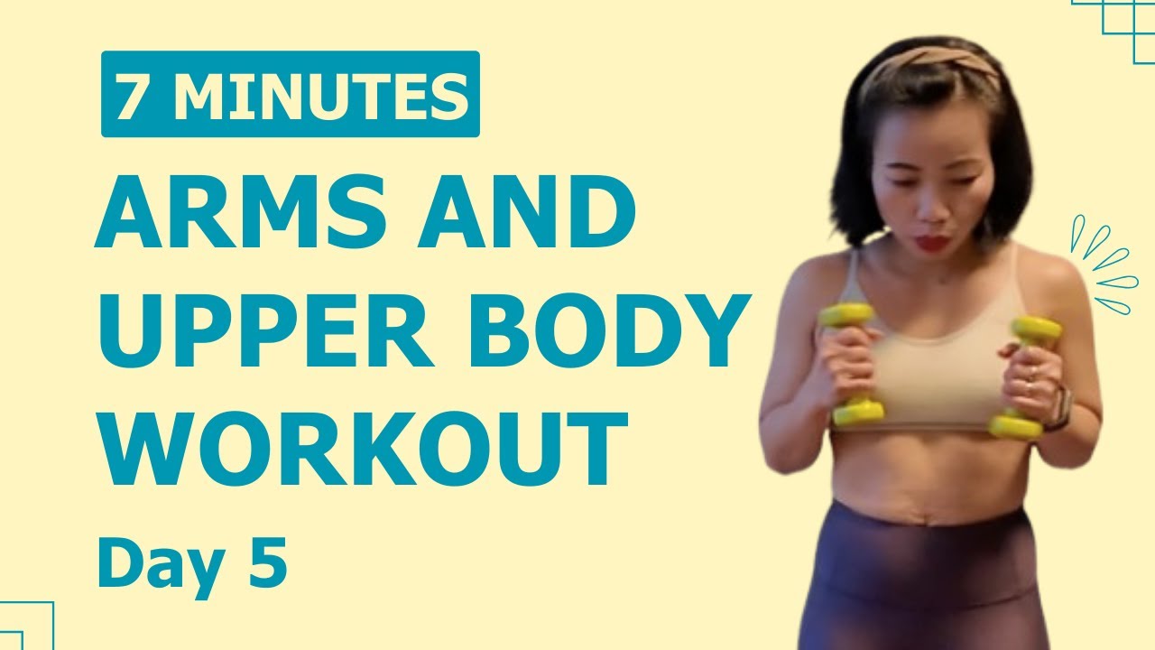 7 Minutes ARMS AND UPPER BODY Workout With Dumbbells 🔥| 30-Day ...
