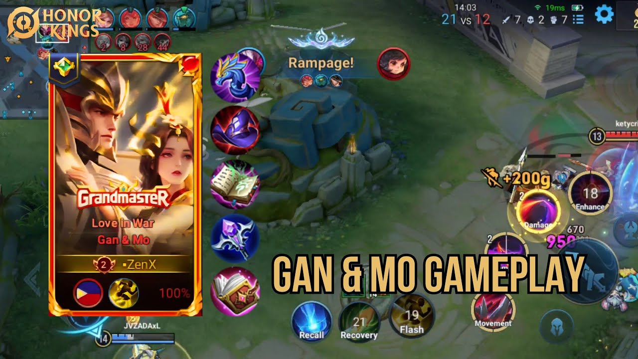 Gan & Mo Gameplay | Mid Lane | Honor of Kings