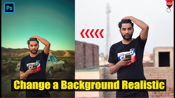How To Edit Photo Outdoor Photo Background Change Realistic photoshop tutorial اردو / हिंदी`