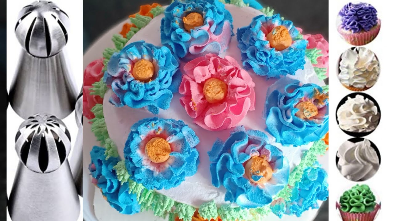 How To Make Russian Nozzle Flowers How To Use Russian Ball Piping Nozzle Russian Piping Tips
