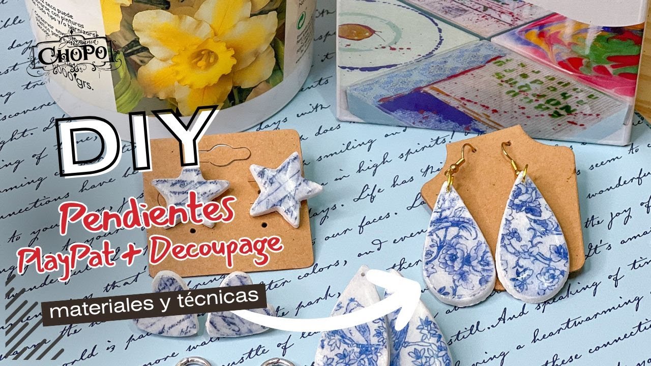 Crea Pendientes Únicos con Efecto Cerámica en Porcelana Fría Play Pat | DIY