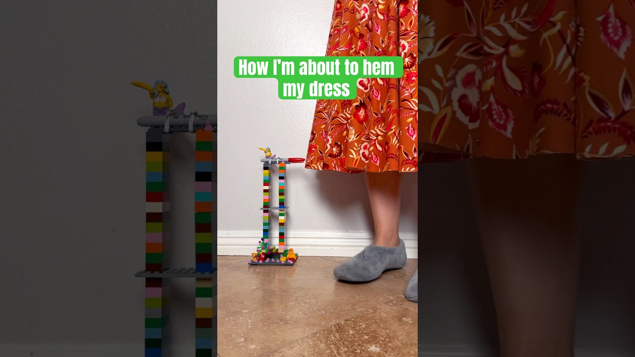 😎 Using what’s available to construct a hemming device for my memade dress! McCalls 8215