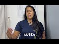 Veterinária da Subea, Marcela Ayumi, explica orientações às famílias sobre castração de pets