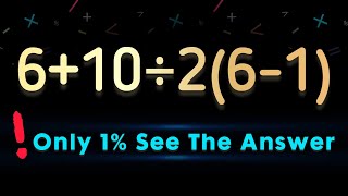 Only 1 Solve This Order Of Operations Correctly  math mathematics viral