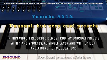 Yamaha AN1X Demo No Talking - Unusual but very cool presets