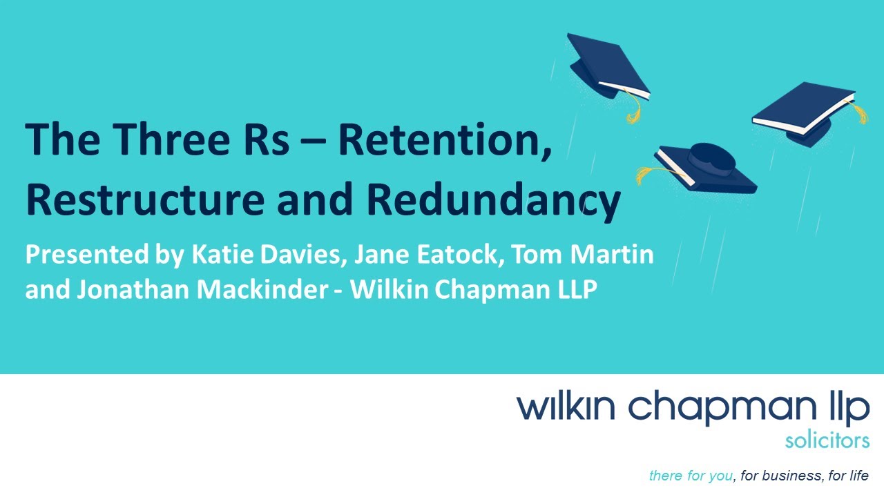 The Three Rs Retention, Restructure & Redundancy - YouTube
