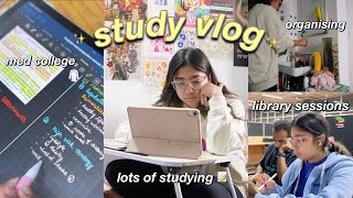 STUDY VLOG👩🏻‍⚕️📚 productive days, med school, cleaning & organising, cooking in hostel✨