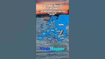 Most popular meme city in your country #europe #map #mapguide #mapping #eurovision #mapper #maps