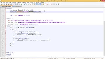 JQuery - Ajax with Local Events
